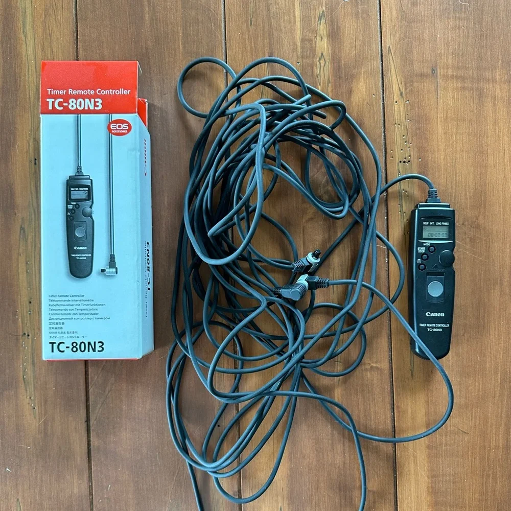 Canon TC-80N3 Remote W/ Canon ET- 1000N3 Extension Cord